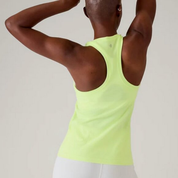 Athleta Momentum Seamless Tank-Aloe Green Mini Stripes XS - Picture 4 of 6